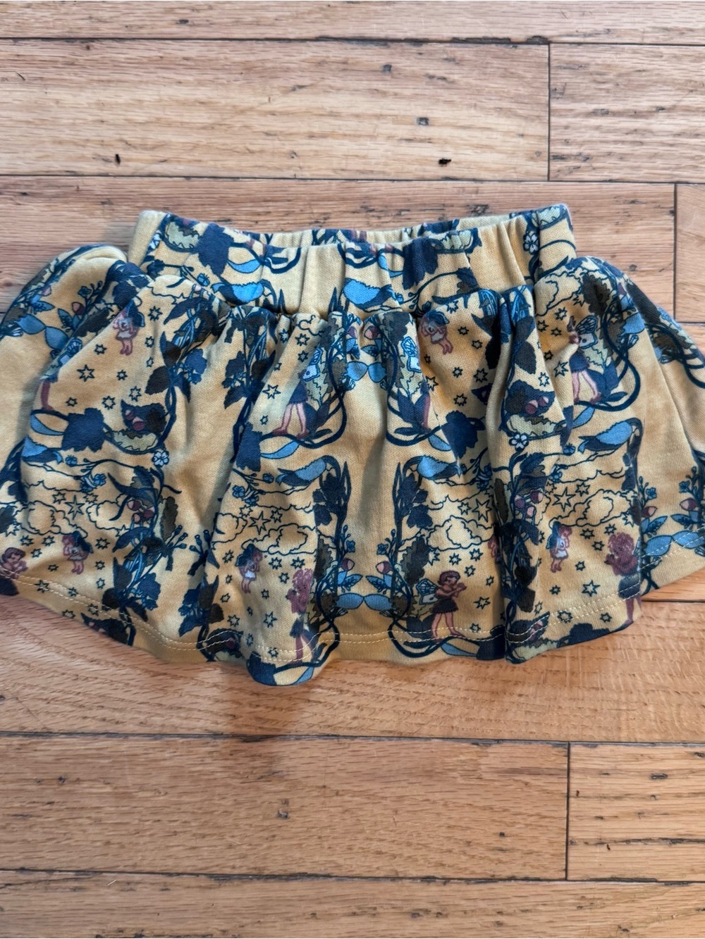 Kate Quinn 0-3M Yellow Fairy Print Organic Cotton Bubble Skirt with Bloomers